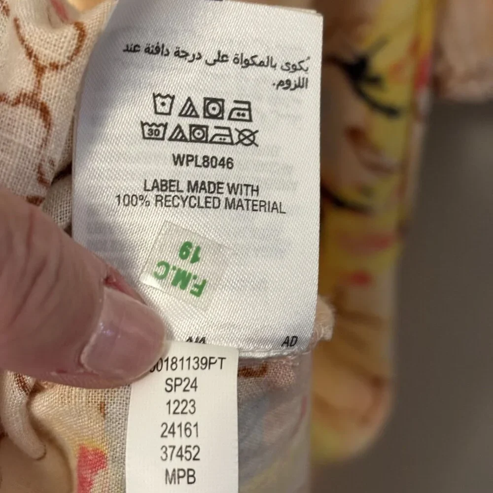 Style & Co. Floral Print Long Sleeve Button-Front Midi Dress Petite Medium - Picture 13 of 15